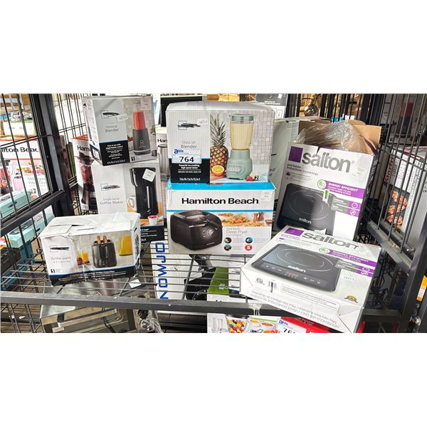 SMALL APPLIANCES INCLUDING 2 PORTABLE INDUCTION COOKTOPS, 2L DEEP FRYER, GLASS JAR BLENDER,