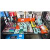 Image 1 : SHELF OF ASSORTED UNIVERSAL REMOTES, CABLES, 50" - 86" TV WALL MOUNT, BBQ LIGHTERS & MORE