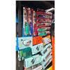 Image 5 : SHELF OF ASSORTED UNIVERSAL REMOTES, CABLES, 50" - 86" TV WALL MOUNT, BBQ LIGHTERS & MORE