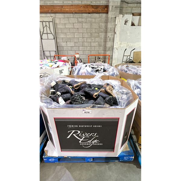 BIN OF ASSORTED NEW SHOES - RETAIL VALUE $4350.58