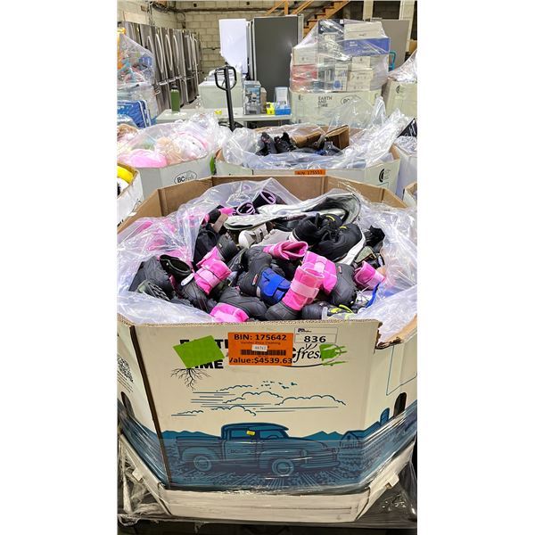 BIN OF ASSORTED NEW SHOES - RETAIL VALUE $4539.63
