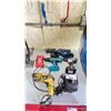 Image 1 : ASSORTED BATTERY POWERED HAND TOOLS, ELECTRIC DEWALT DRILL, CRAFTSMAN BATTERY CHARGER & MORE