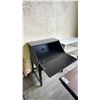 Image 2 : BLACK WOODEN DROP DOWN SECRETAIRE WITH SINGLE DRAWER - 32"W X 23"D X 40"H