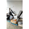 Image 2 : PALLET WITH TWO CHAIRS, BEDFRAME, THROW PILLOW & MORE * MUST TAKE ALL ON PALLET *
