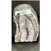 Image 1 : 4.4" X 3" AMETHYST WITH GREEN AGATE GEODE LISTED RETAIL $1200