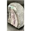Image 3 : 4.4" X 3" AMETHYST WITH GREEN AGATE GEODE LISTED RETAIL $1200