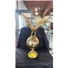 Image 1 : BRASS SCULPTURE OF EAGLE ON EARTH 18" X 24"
