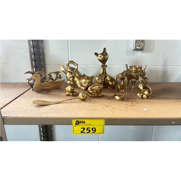 ASSORTED BRASS FIGURINES & DECOR