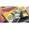 Image 2 : BIN OF ASSORTED ITEMS INCLUDING; GILLETTE MACH 3 REPLACEMENT BLADES, HOCKEY PENNANTS, POKEMON CARDS