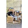 Image 1 : PALLET OF DYNALINE PRODUCTS INCLUDING: 16L DRAIN PANS, 5" INDUSTRIAL FUNNELS, 5 1/2" PLASTIC