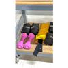 Image 1 : ASSORTED WEIGHTS INCLUDING; 5 LBS DUMBBELLS, ANKLE/WRIST WEIGHTS & WAIST WEIGHTS