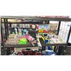 Image 1 : SHELF OF ASSORTED ITEMS INCLUDING; BLOOD PRESSURE MONITORS, FISHING SUPPLIES, DARTS & MORE
