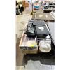 Image 1 : PALLET OF ASSORTED ITEMS INCLUDING; FOLDING CHAIR, TV STAND, BOOKCASE & MORE