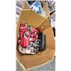 Image 2 : BIN OR VARIOUS ITEMS INCLUDING DOG JACKETS RED AND BLACKS COLOURS, DOG BEDS AND MORE