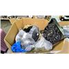 Image 2 : BIN OF VARIOIUS ITEMS INCLUDING MATS THROW PILLOWS AND THROW BLANKET'S