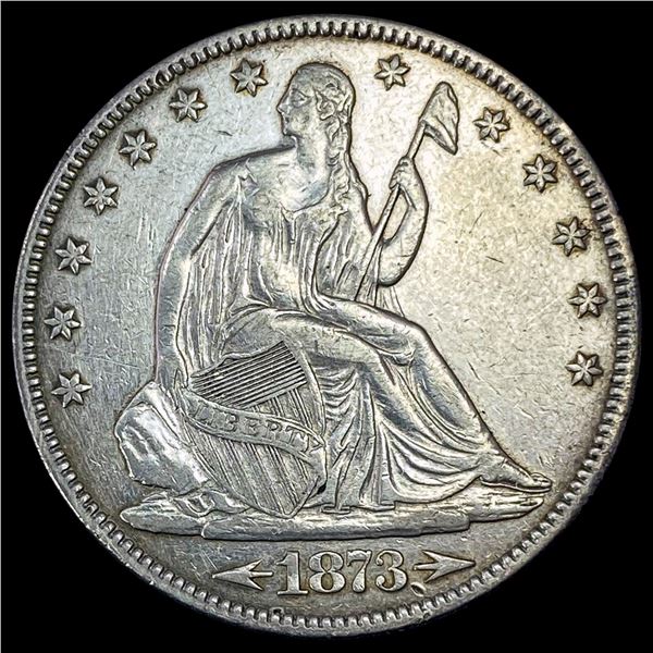 1873 Arrows Seated Liberty Half Dollar CLOSELY UNCIRCULATED