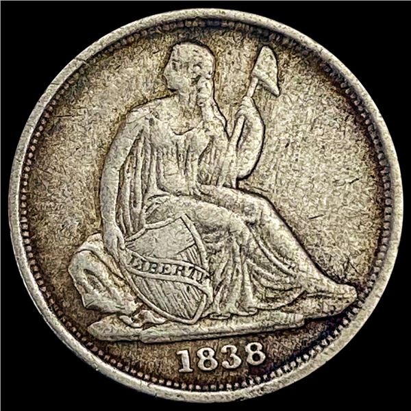 1838-O Seated Liberty Dime LIGHTLY CIRCULATED
