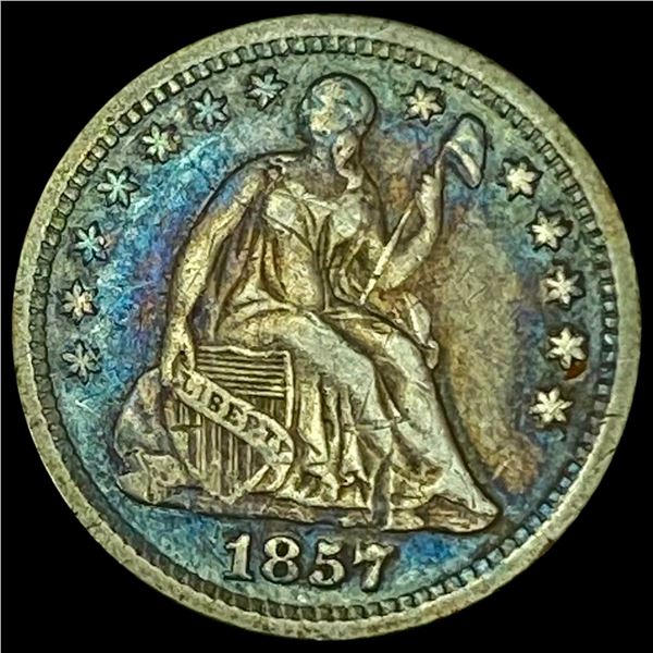 1857-O Seated Liberty Half Dime CLOSELY UNCIRCULATED