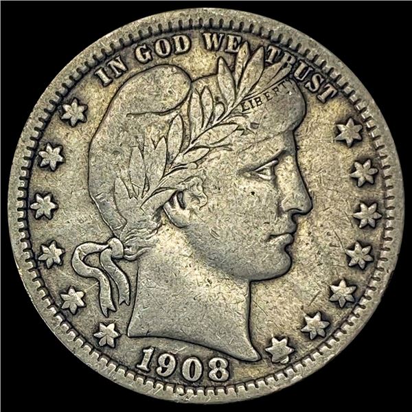 1908 Barber Quarter LIGHTLY CIRCULATED