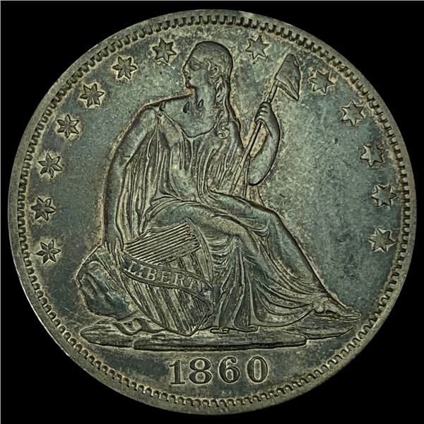 1860-O Seated Liberty Half Dollar CLOSELY UNCIRCULATED