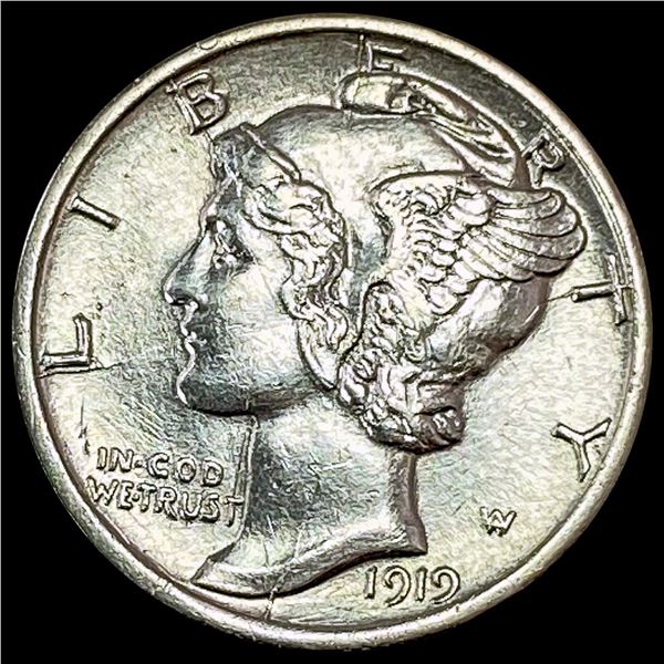 1919 Mercury Dime CLOSELY UNCIRCULATED