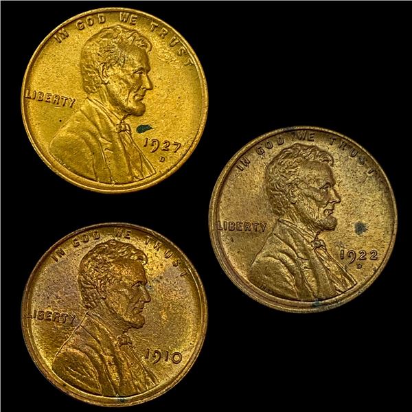 1. 1927-D Lincoln Wheat Cent2. 1922-D L UNCIRCULATED
