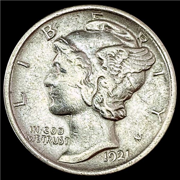 1921 Mercury Dime NEARLY UNCIRCULATED