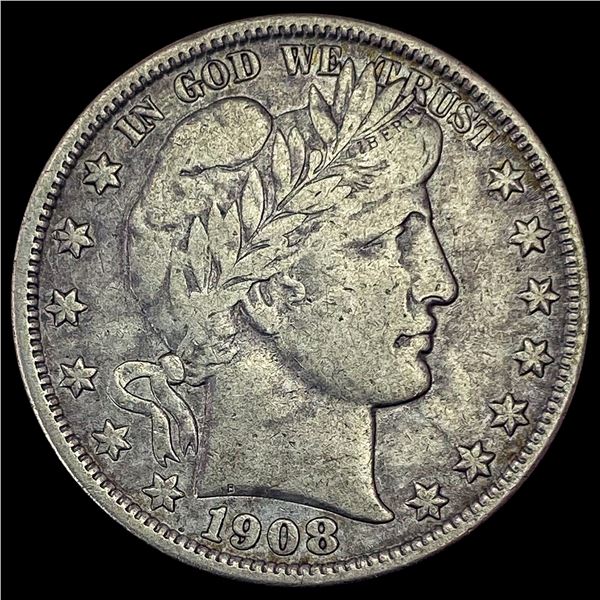 1908-O Barber Half Dollar LIGHTLY CIRCULATED
