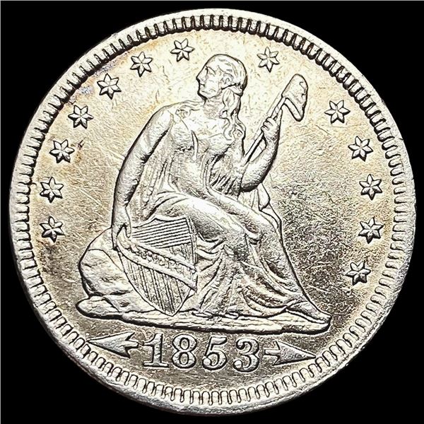 1853 Arrows Seated Liberty Quarter UNCIRCULATED