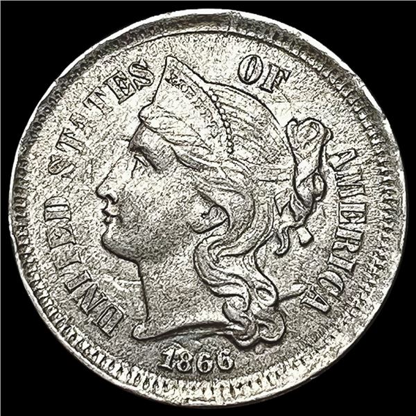 1866 Three-Cent Nickel CLOSELY UNCIRCULATED