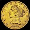 Image 1 : 1880 Liberty Head Half Eagle $5 CLOSELY UNCIRCULATED