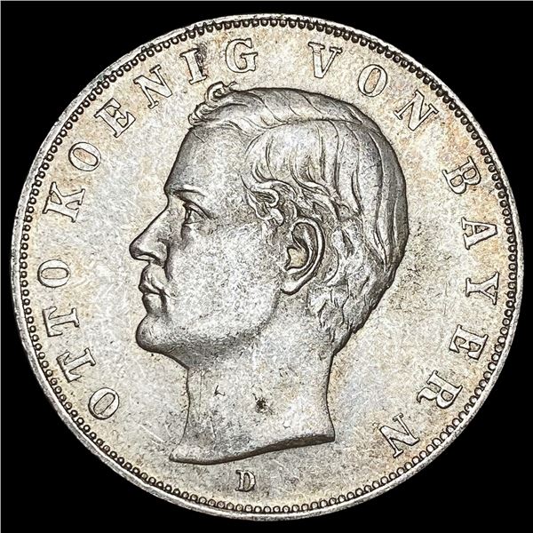 1911-D Germany Bavaria 3 Mark UNCIRCULATED