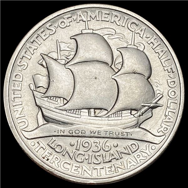 1936 Long Island Tercentenary Half Dolla CHOICE BU