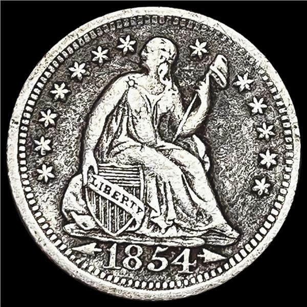 1854-O Seated Liberty Half Dime LIGHTLY CIRCULATED