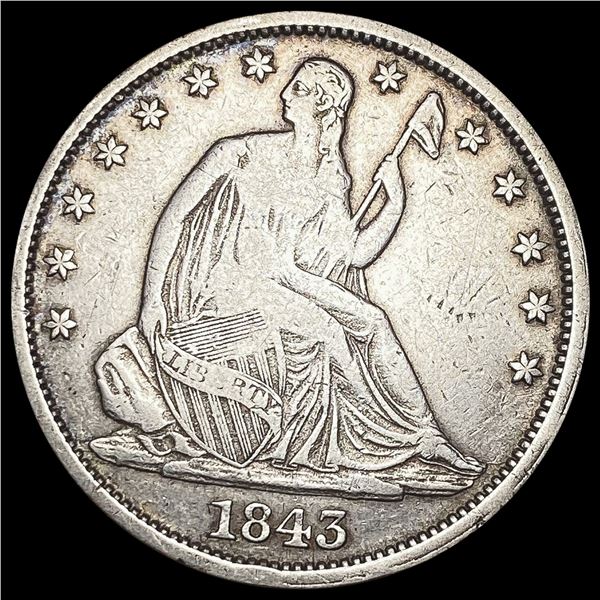 1843-O Seated Liberty Half Dollar LIGHTLY CIRCULATED