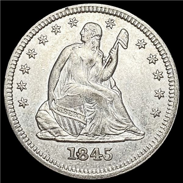 1845 Seated Liberty Quarter CLOSELY UNCIRCULATED
