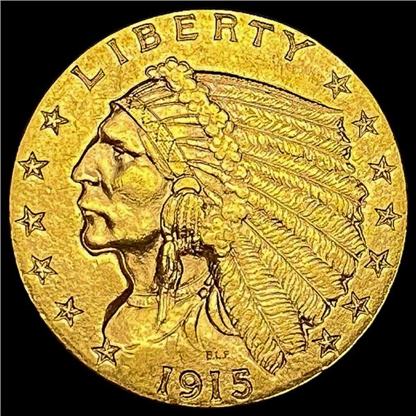 1915 Indian Head $2.50 Gold Quarter Eagl UNCIRCULATED