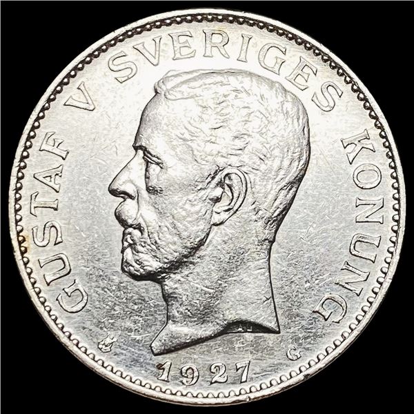 1927 Sweden 1 Krona UNCIRCULATED