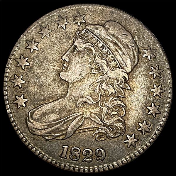 1829 Capped Bust Half Dollar LIGHTLY CIRCULATED