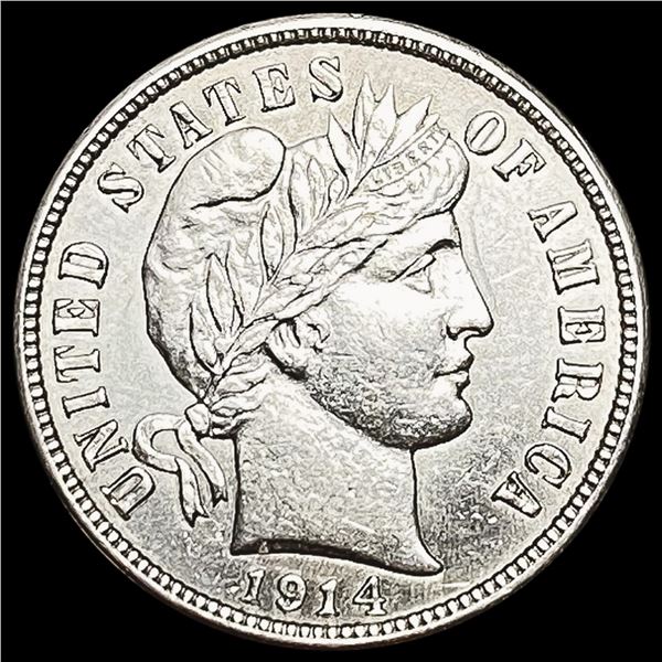 1914 Barber Dime GEM BU