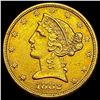Image 1 : 1882 Liberty Head Half Eagle $5 CLOSELY UNCIRCULATED