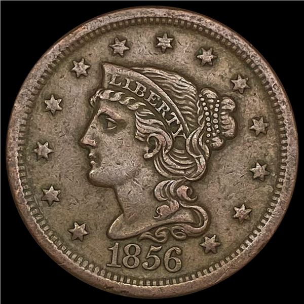 1856 Braided Hair Large Cent LIGHTLY CIRCULATED