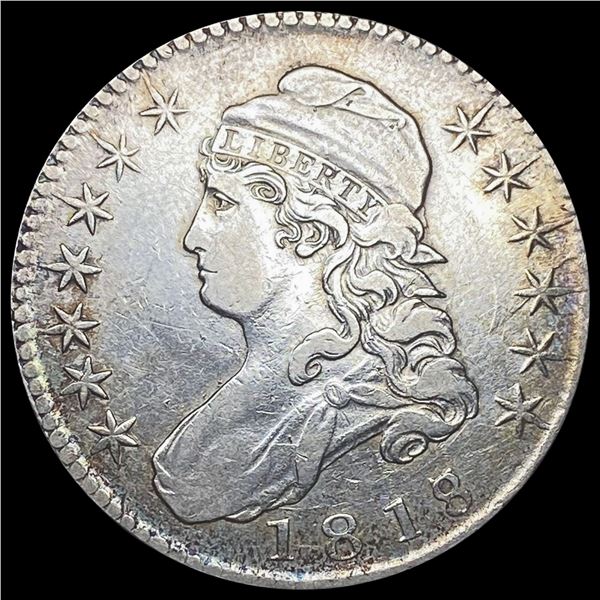 1818 Capped Bust Half Dollar NEARLY UNCIRCULATED