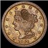1851 Counterstamped Braided Hair Half Cent HIGH GRADE