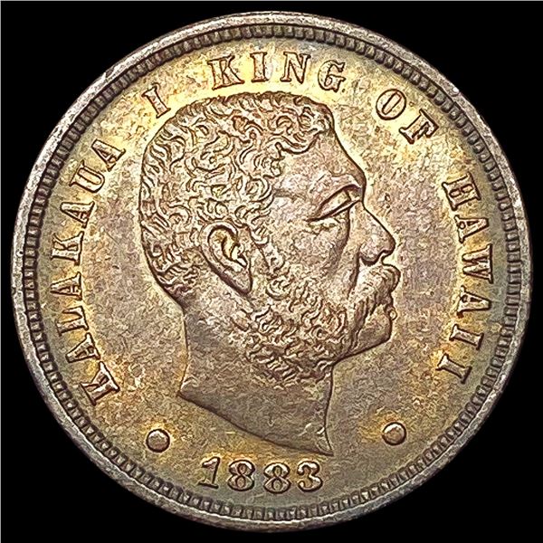 1883 Kingdom of Hawaii Dime CHOICE AU