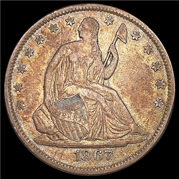 1867-S Seated Liberty Half Dollar NEARLY UNCIRCULATED