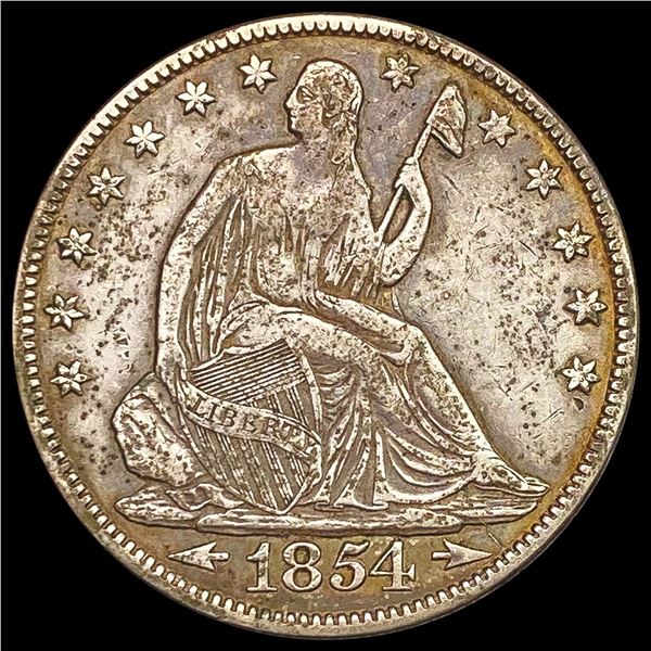 1854-O Arrows Seated Liberty Half Dollar LIGHTLY CIRCULATED