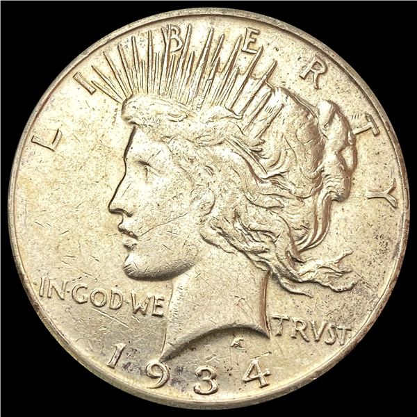 1934-S Silver Peace Dollar CLOSELY UNCIRCULATED