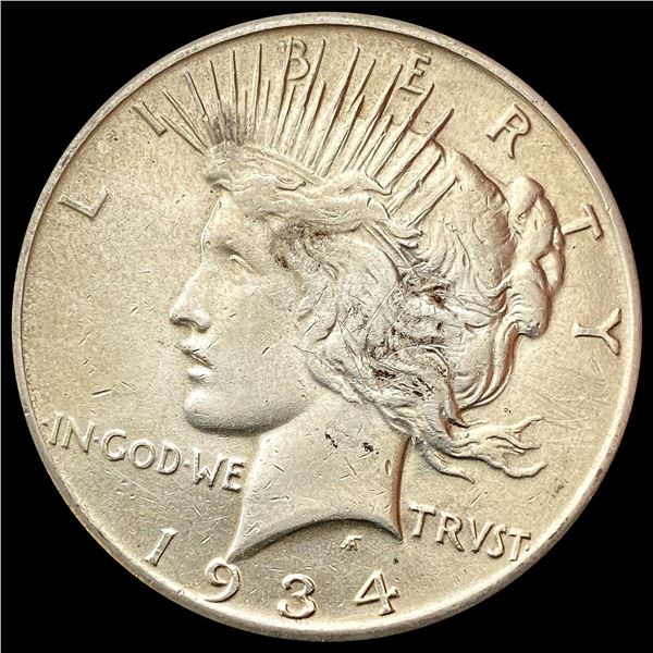 1934-S Silver Peace Dollar CLOSELY UNCIRCULATED