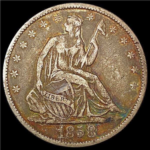 1858-O Seated Liberty Half Dollar LIGHTLY CIRCULATED